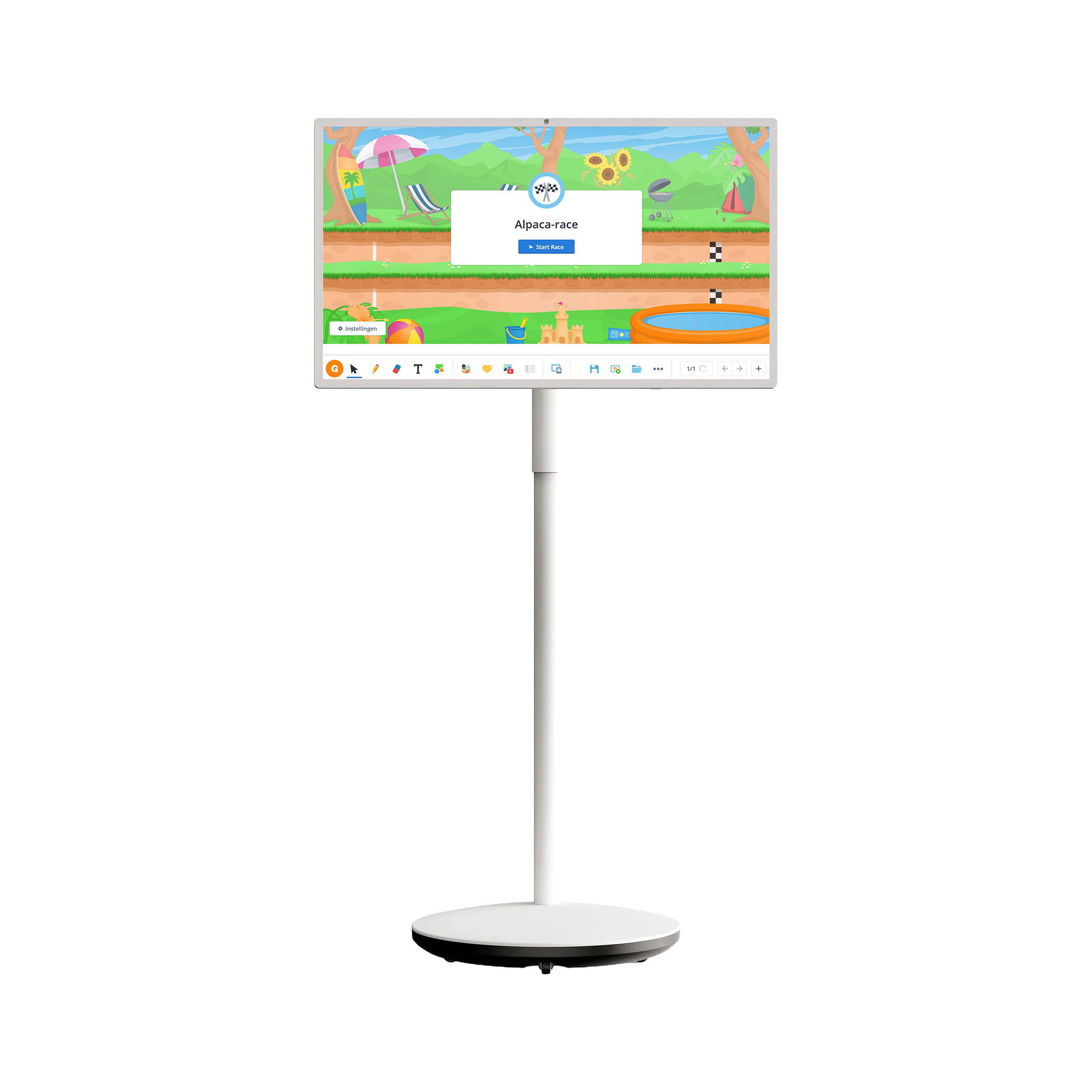 Milo interactief display met educatieve software voor groepswerk
